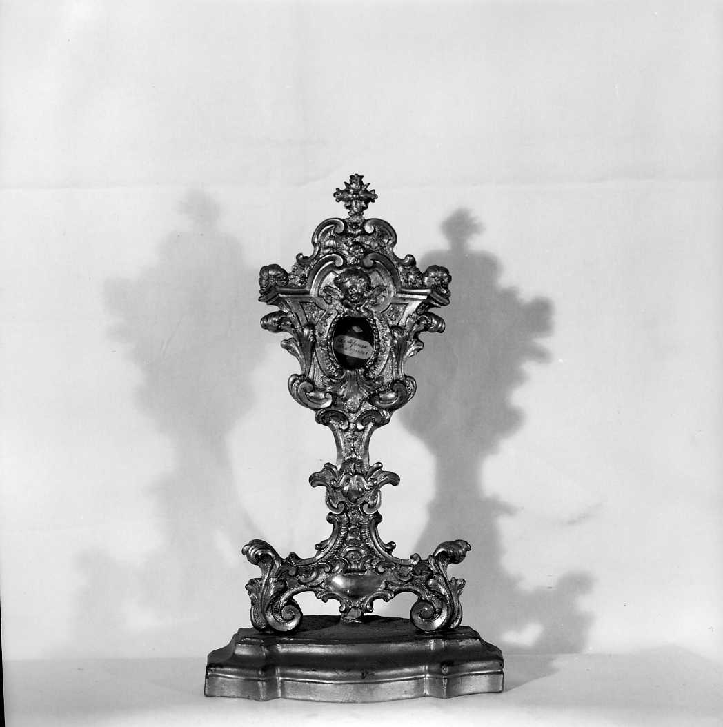 reliquiario - a ostensorio, opera isolata - bottega Italia centrale (seconda metà sec. XIX)