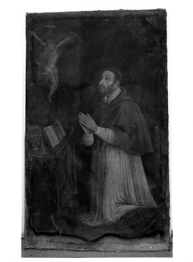 San Carlo Borromeo in adorazione della croce (dipinto, opera isolata) - ambito umbro (prima metà sec. XVII)