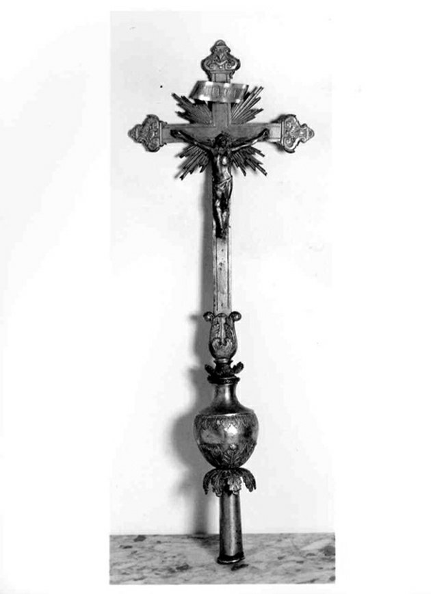 croce processionale, opera isolata - bottega umbra (prima metà sec. XIX)