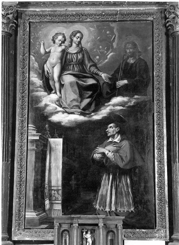 la Vergine appare a San Carlo Borromeo, San Carlo Borromeo (dipinto, complesso decorativo) di Manenti Vincenzo (attribuito) (sec. XVII)