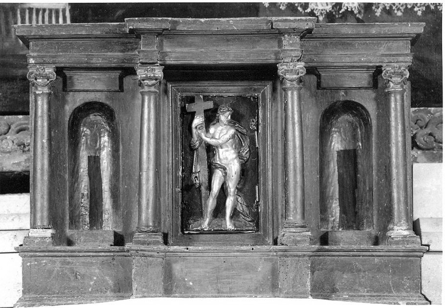 Cristo risorto (tabernacolo, opera isolata) - bottega umbra (sec. XVI)