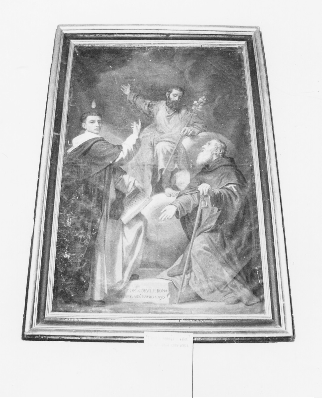 Tre Santi, Santi (dipinto, opera isolata) di Corvi Domenico (fine sec. XVIII)