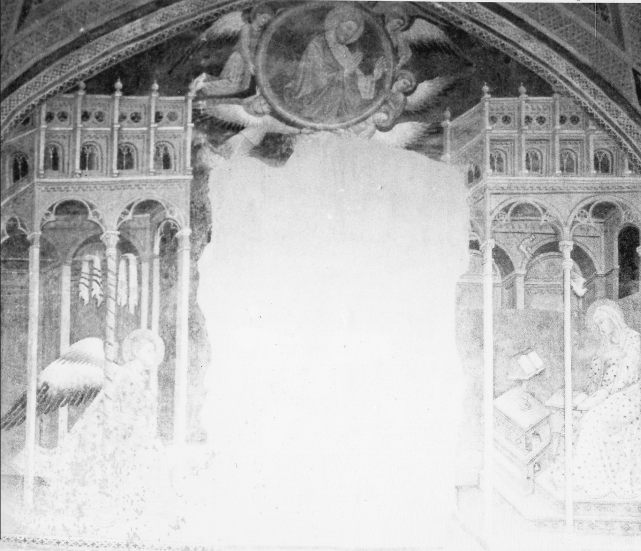 Annunciazione (dipinto, ciclo) di Maestro della Dormitio di Terni (attribuito) (inizio sec. XV)