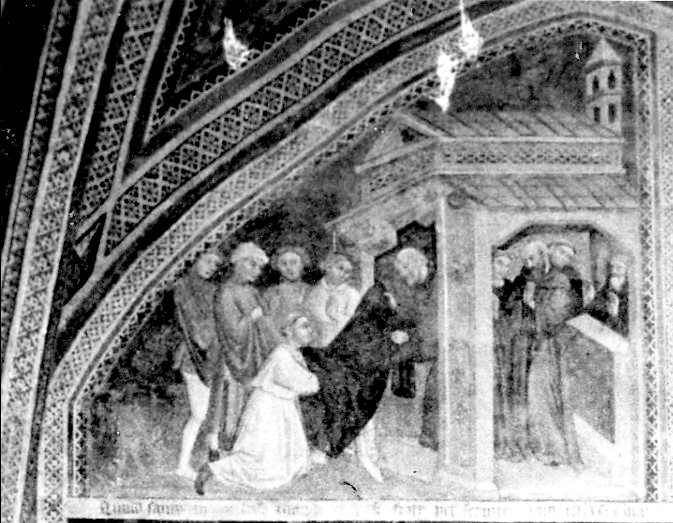 Sant'Antonio (dipinto, ciclo) di Maestro della Dormitio di Terni (attribuito) (inizio sec. XV)