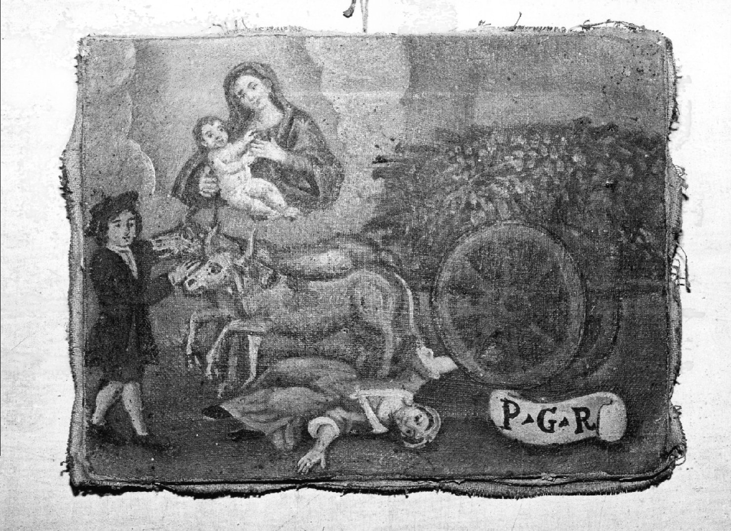 miracolo della Madonna (dipinto, opera isolata) - ambito umbro (sec. XVIII)