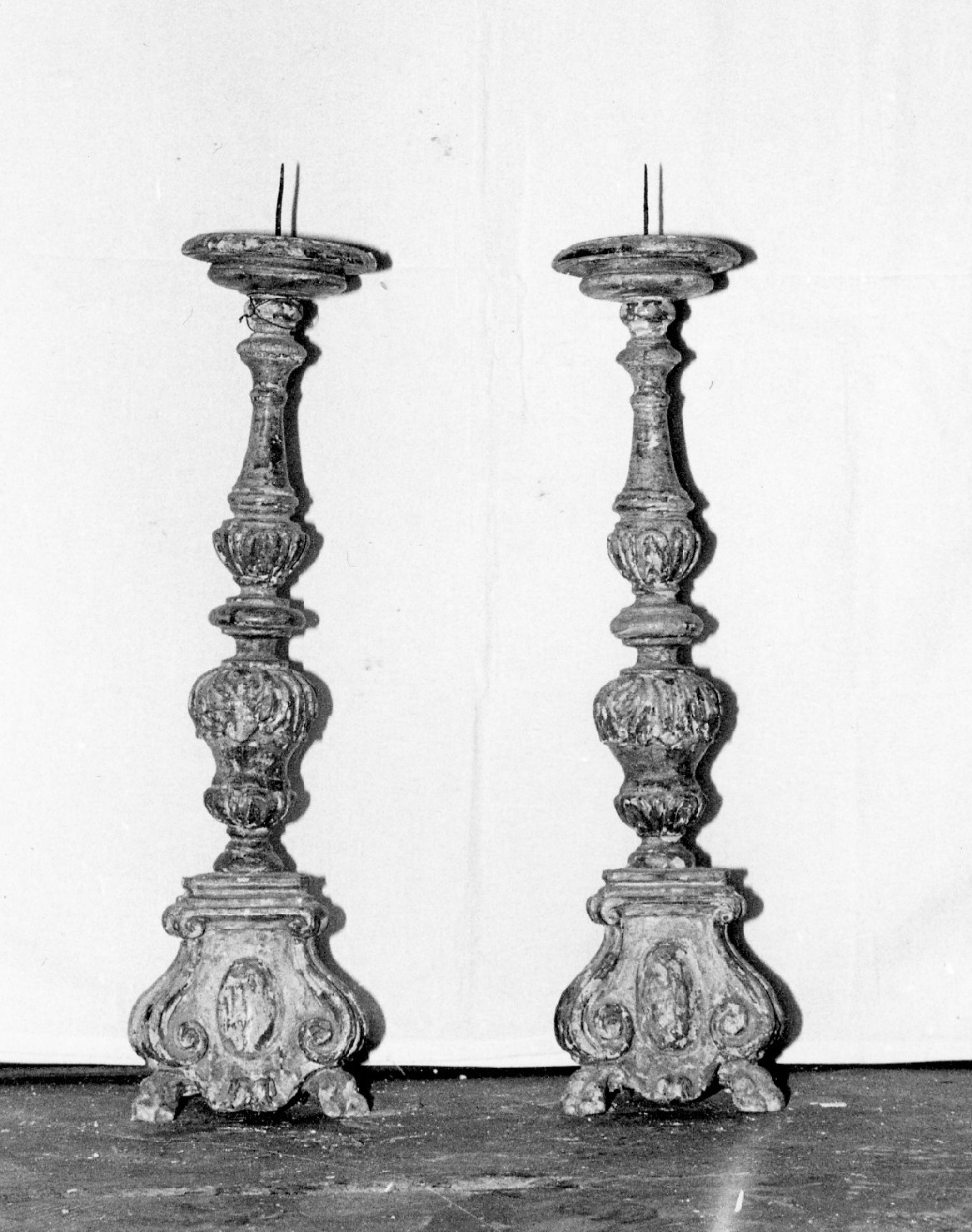 candeliere, coppia - manifattura umbra (sec. XVIII)