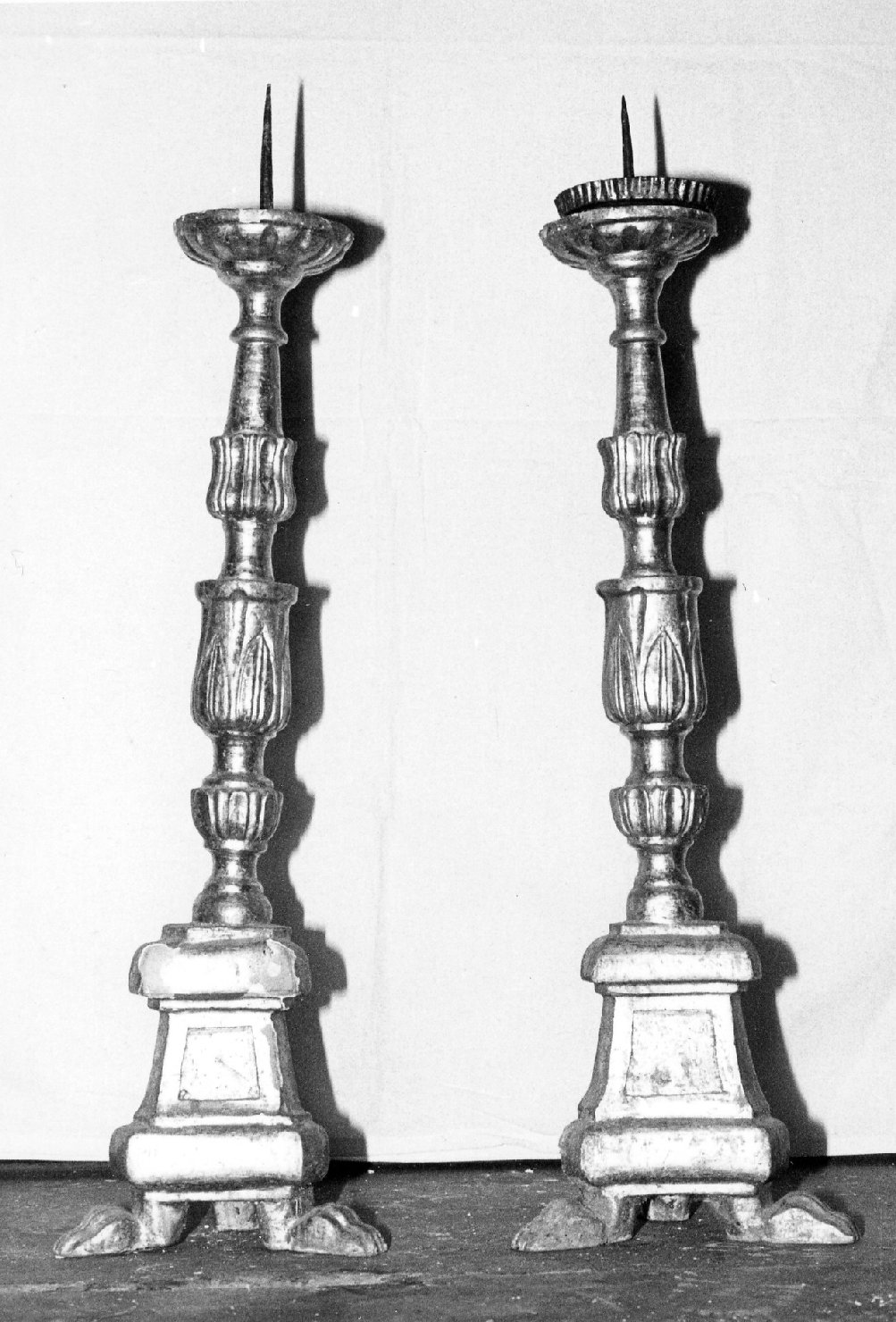 candeliere, coppia - manifattura umbra (sec. XVIII)