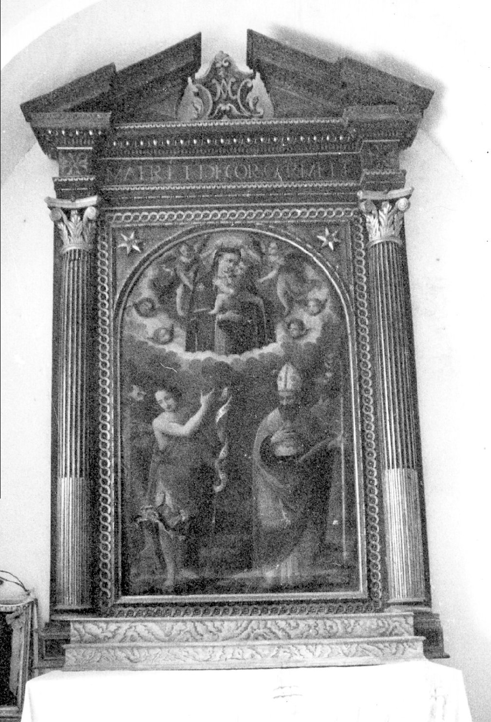 mostra d'altare, insieme - manifattura umbra (secc. XVII/ XVIII)