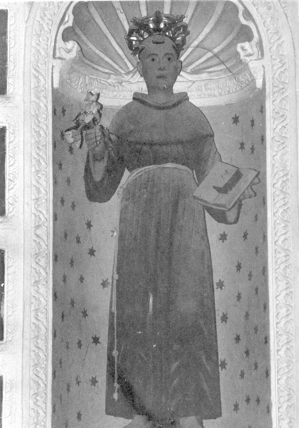 Sant'Antonio da Padova (statua, elemento d'insieme) - manifattura umbra (sec. XVII)