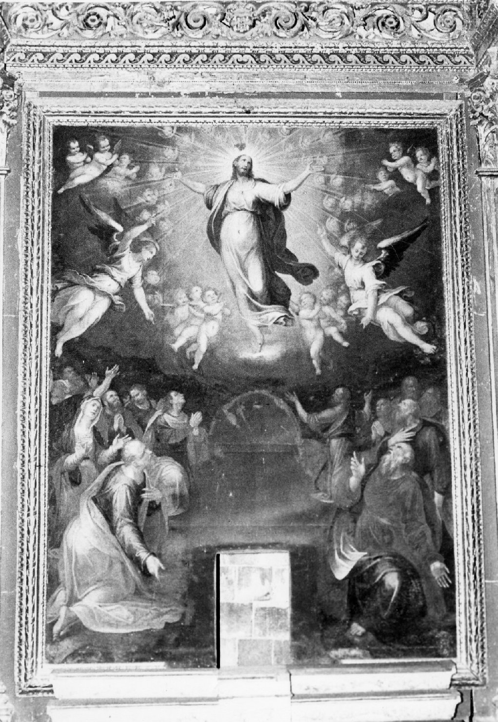 ascensione di Cristo (dipinto, elemento d'insieme) di Circignani Nicolò detto Pomarancio (attribuito) (fine sec. XVI)