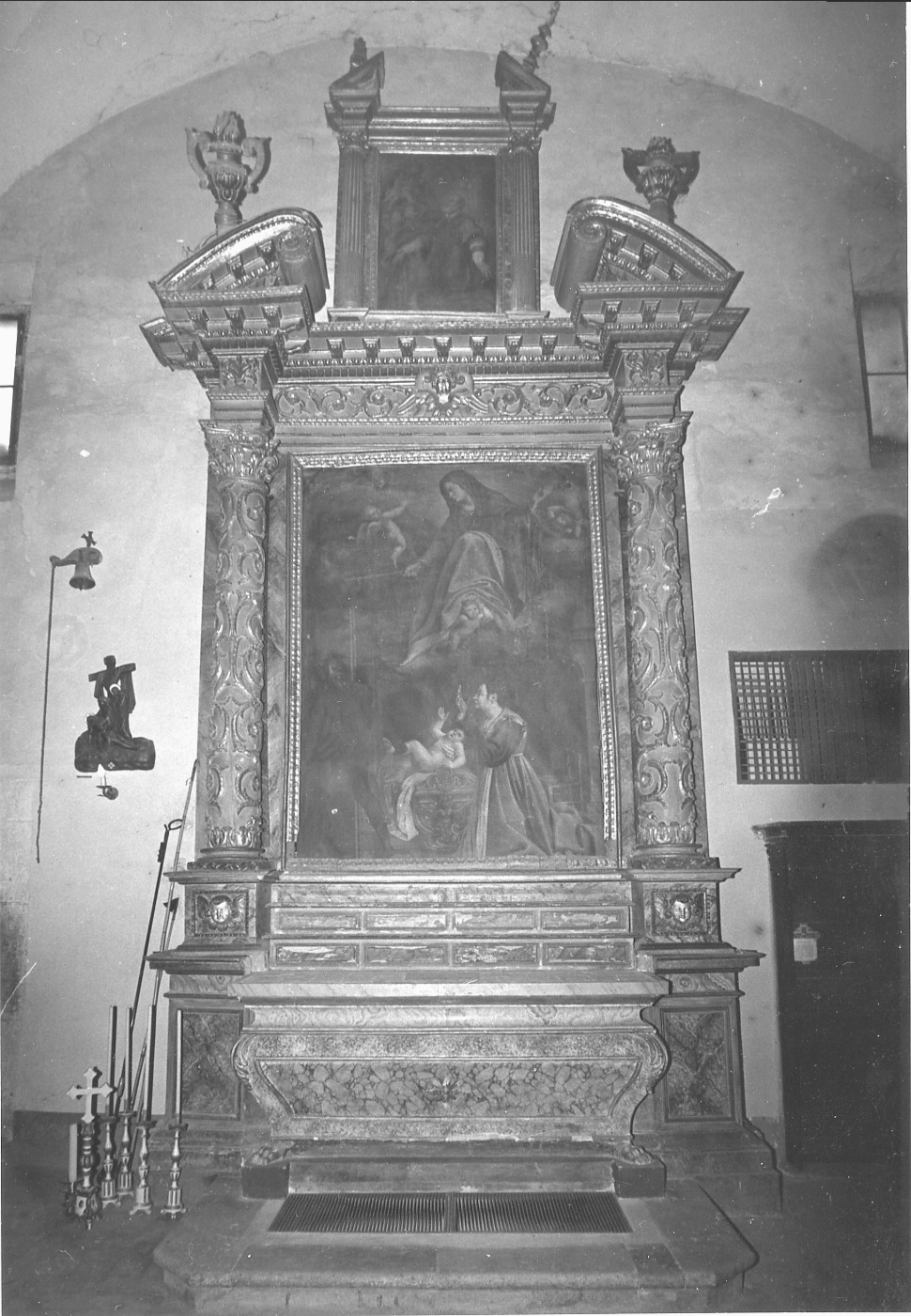 mostra d'altare, insieme - manifattura umbra (sec. XVII)