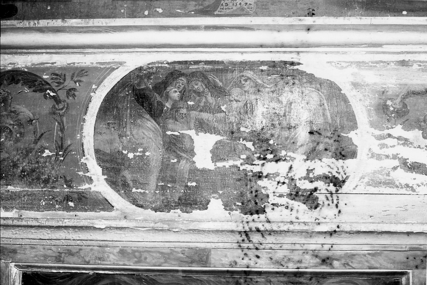 compianto sul Cristo morto (predella, elemento d'insieme) di Angelucci Camillo di Gaspare (attribuito), Angelucci Gaspare di Domenico (attribuito) (metà sec. XVI)