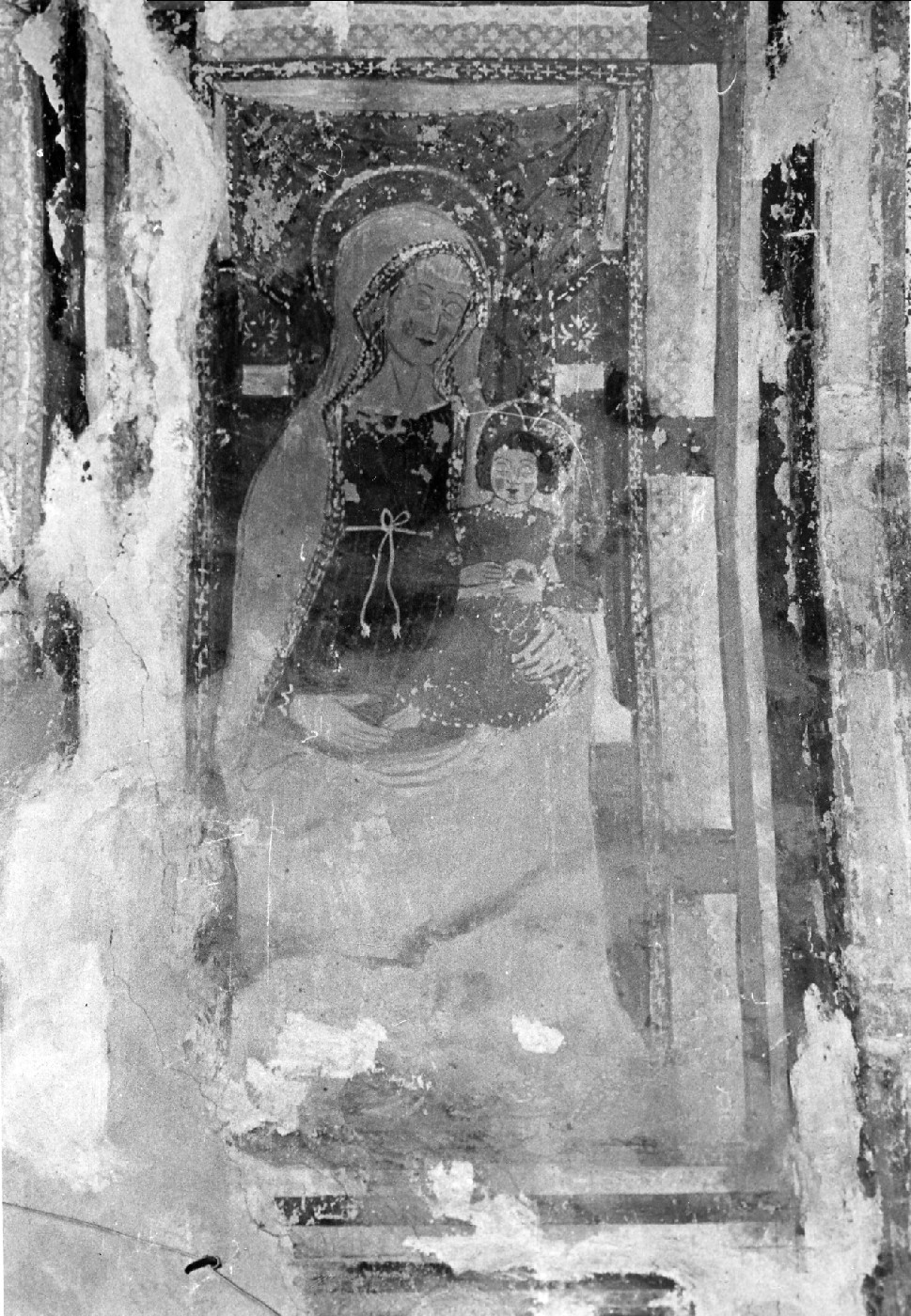 Madonna con Bambino in trono (dipinto) - ambito umbro (sec. XV)