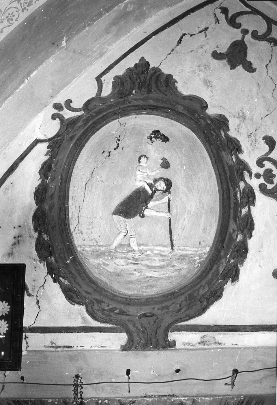 San Cristoforo (medaglione) - ambito umbro (sec. XVIII)