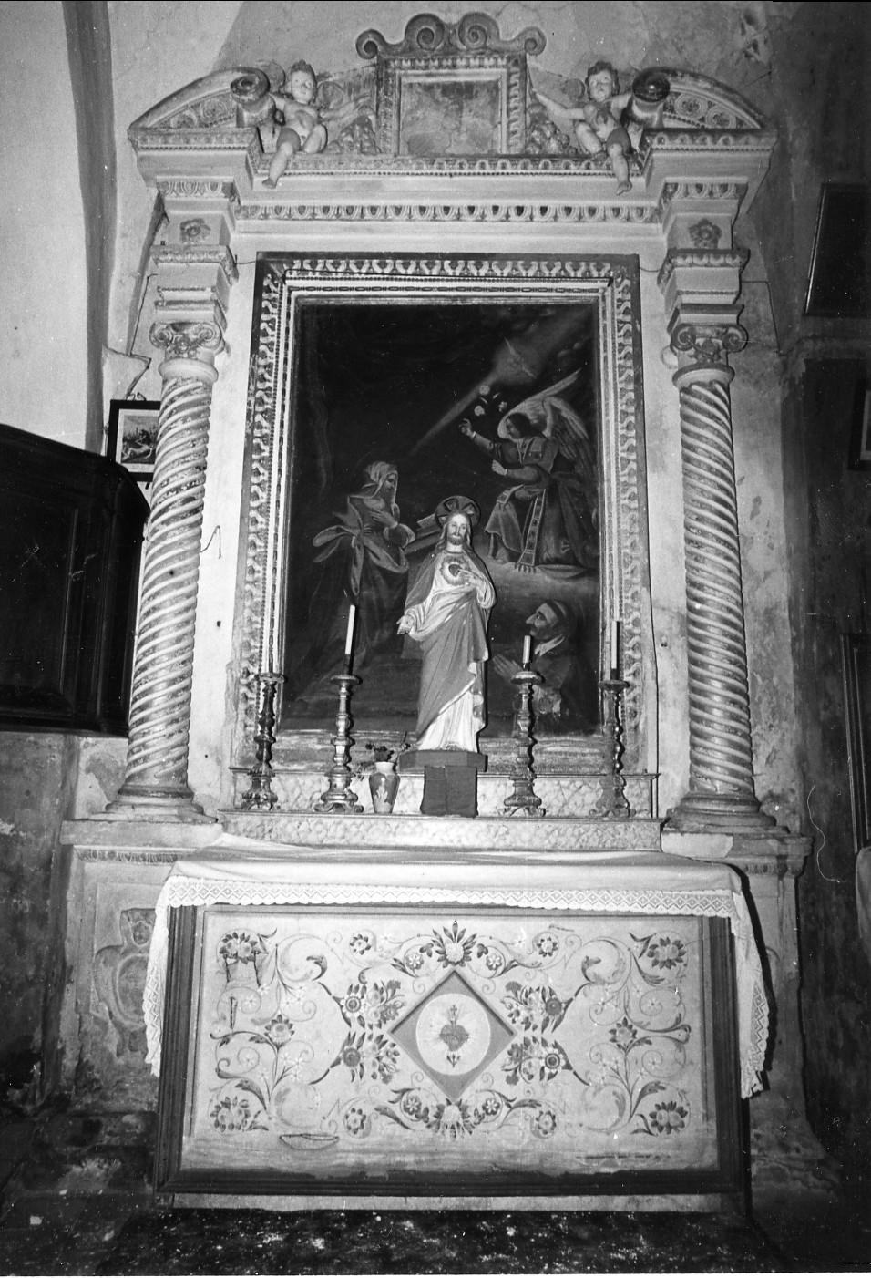 mostra d'altare, insieme - manifattura umbra (sec. XVII)