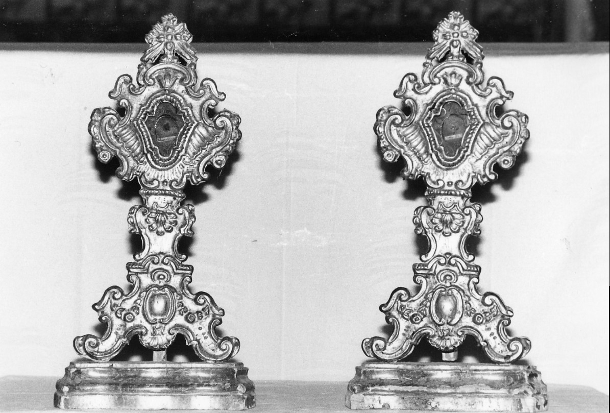 reliquiario, coppia - manifattura umbra (sec. XVIII)