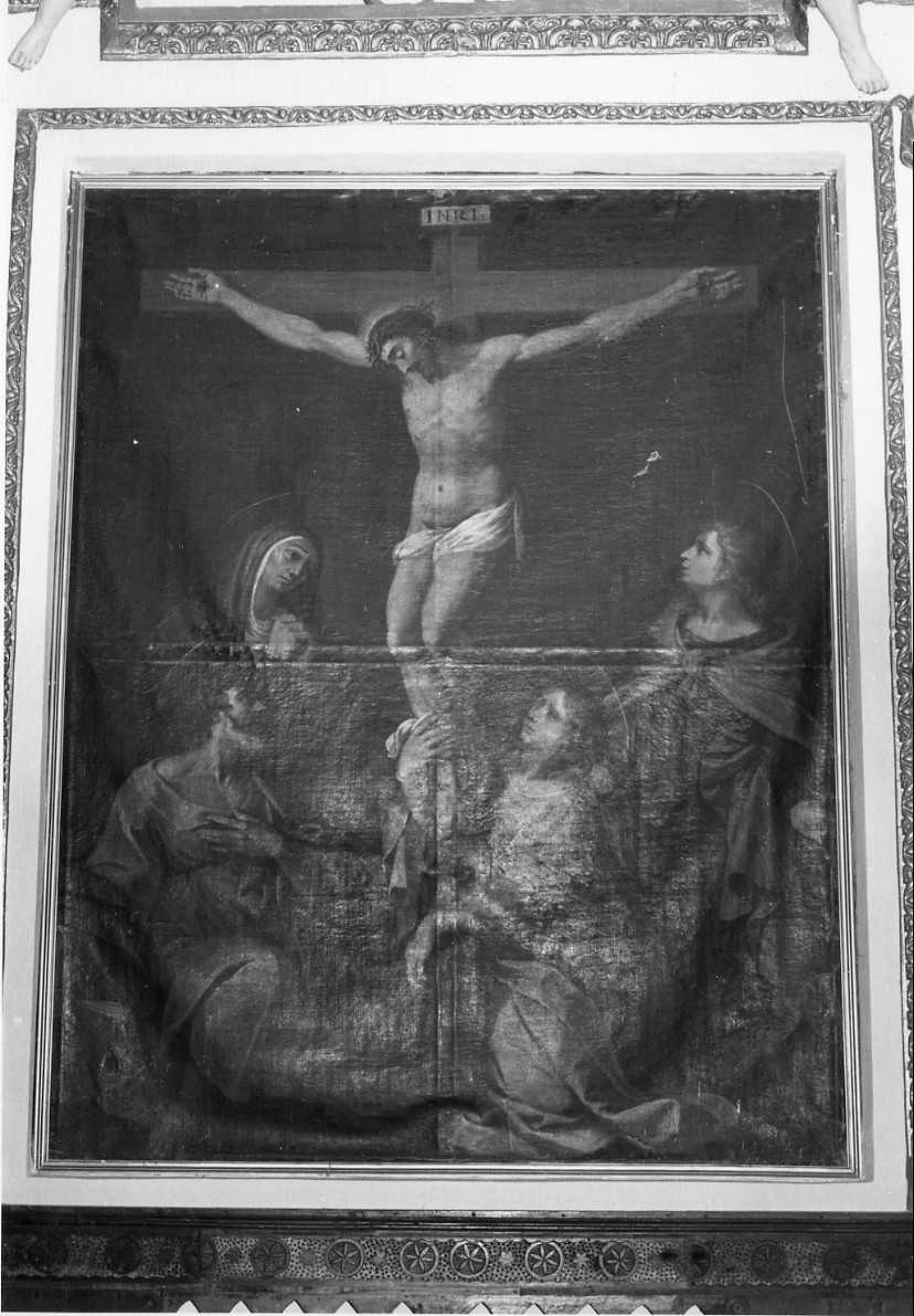 crocifissione di Cristo con la Madonna e santi (dipinto, elemento d'insieme) - ambito umbro (sec. XVIII)