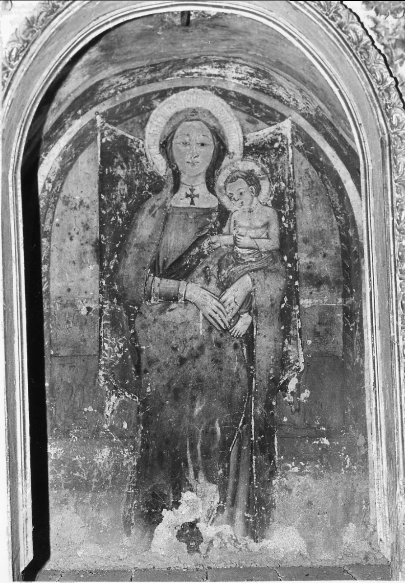 Madonna della Croce, Madonna con Bambino in trono (dipinto, elemento d'insieme) - ambito umbro (sec. XV)