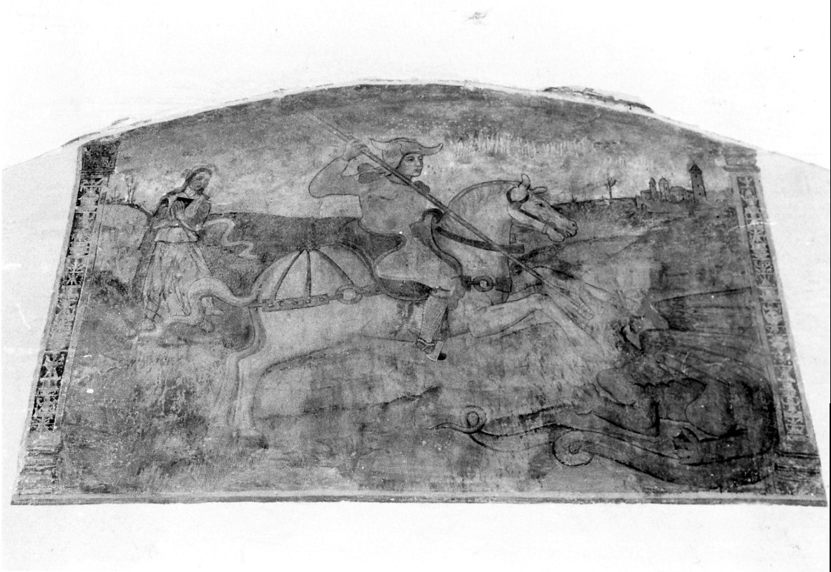 San Giorgio uccide il drago (dipinto) - ambito umbro (sec. XVI)