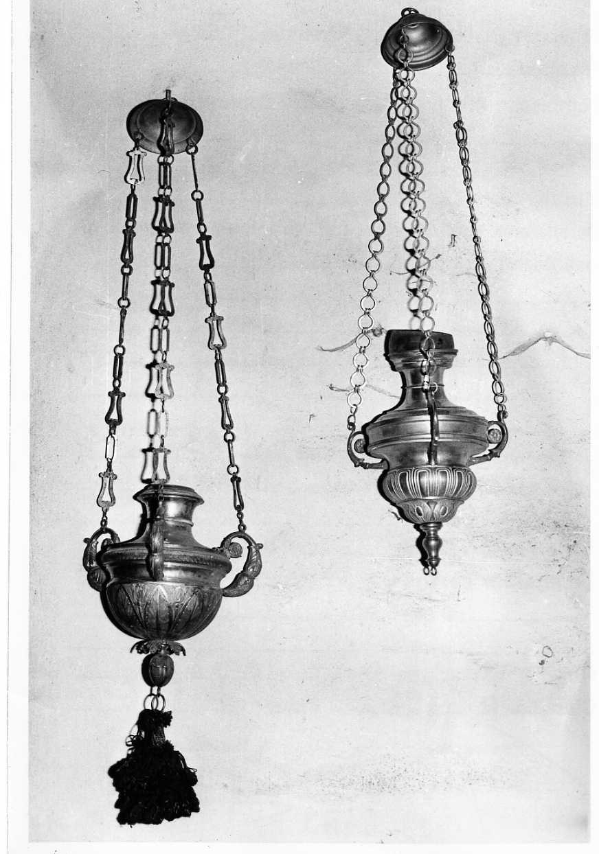 lampada pensile, opera isolata - bottega umbra (sec. XVII)