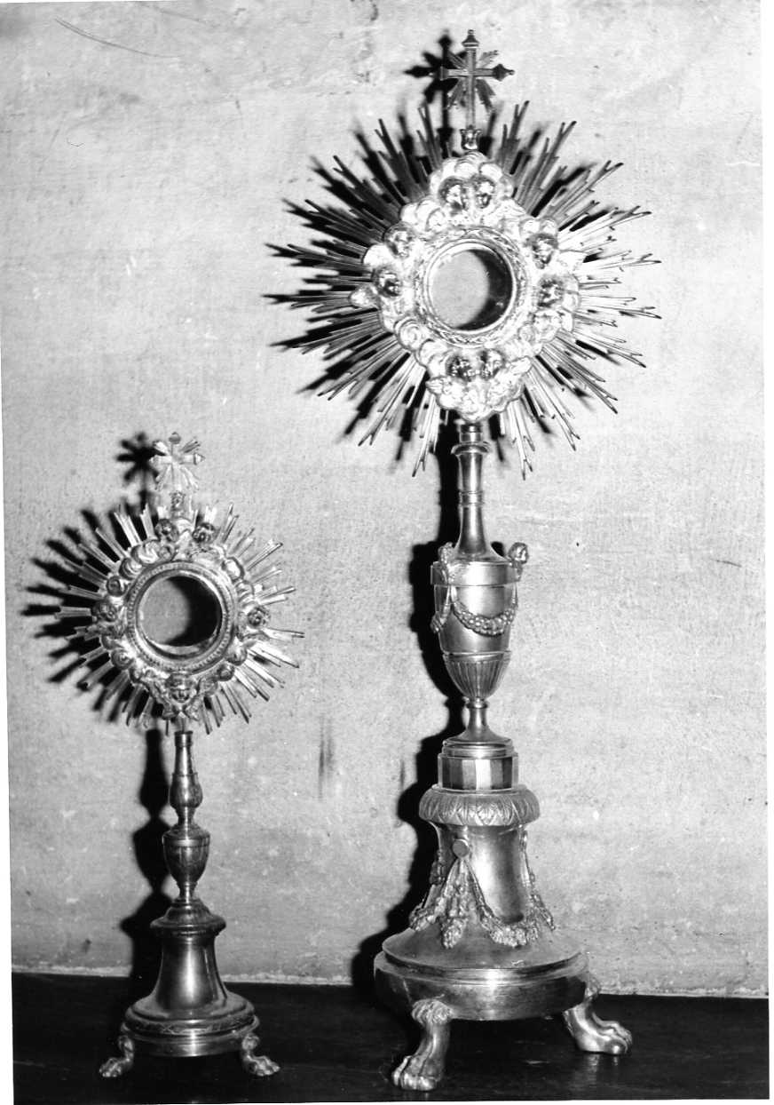 ostensorio - a raggiera, opera isolata - bottega umbra (sec. XVII)