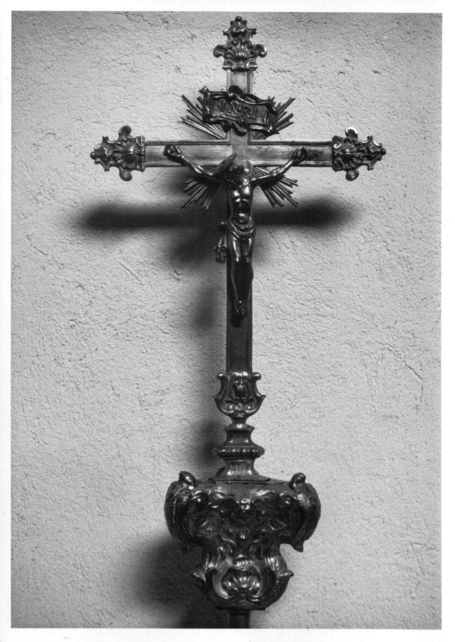 Cristo crocifisso (croce processionale, opera isolata) - bottega Italia centrale (fine sec. XVIII)