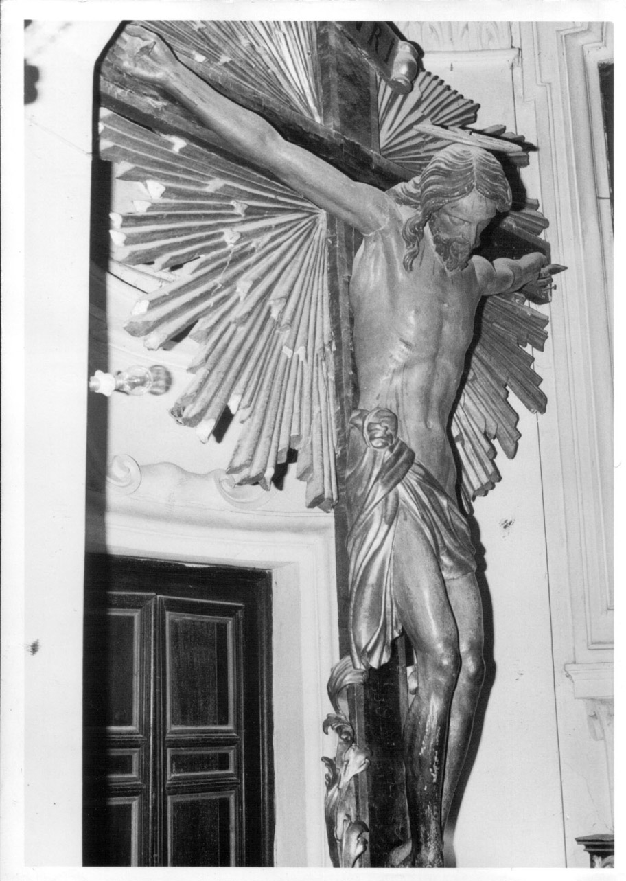 Cristo crocifisso (crocifisso, opera isolata) - bottega Italia centrale (sec. XVII)