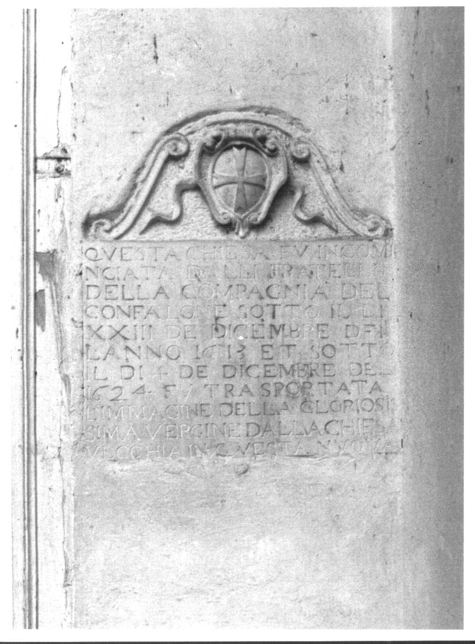 stemma (lapide commemorativa, opera isolata) - bottega eugubina (secondo quarto sec. XVII)