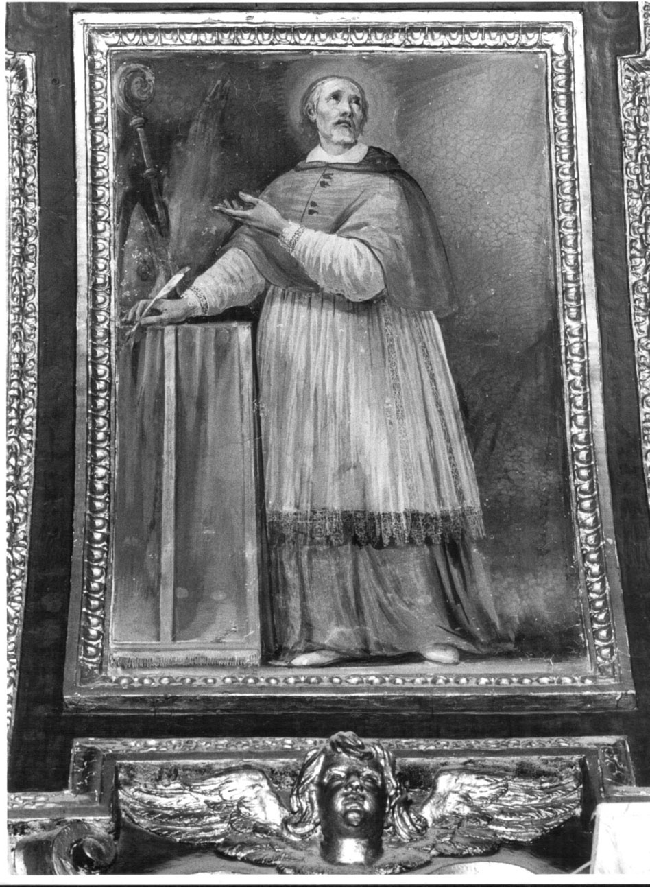 Santo vescovo (dipinto, ciclo) di Allegrini Francesco (terzo quarto sec. XVII)