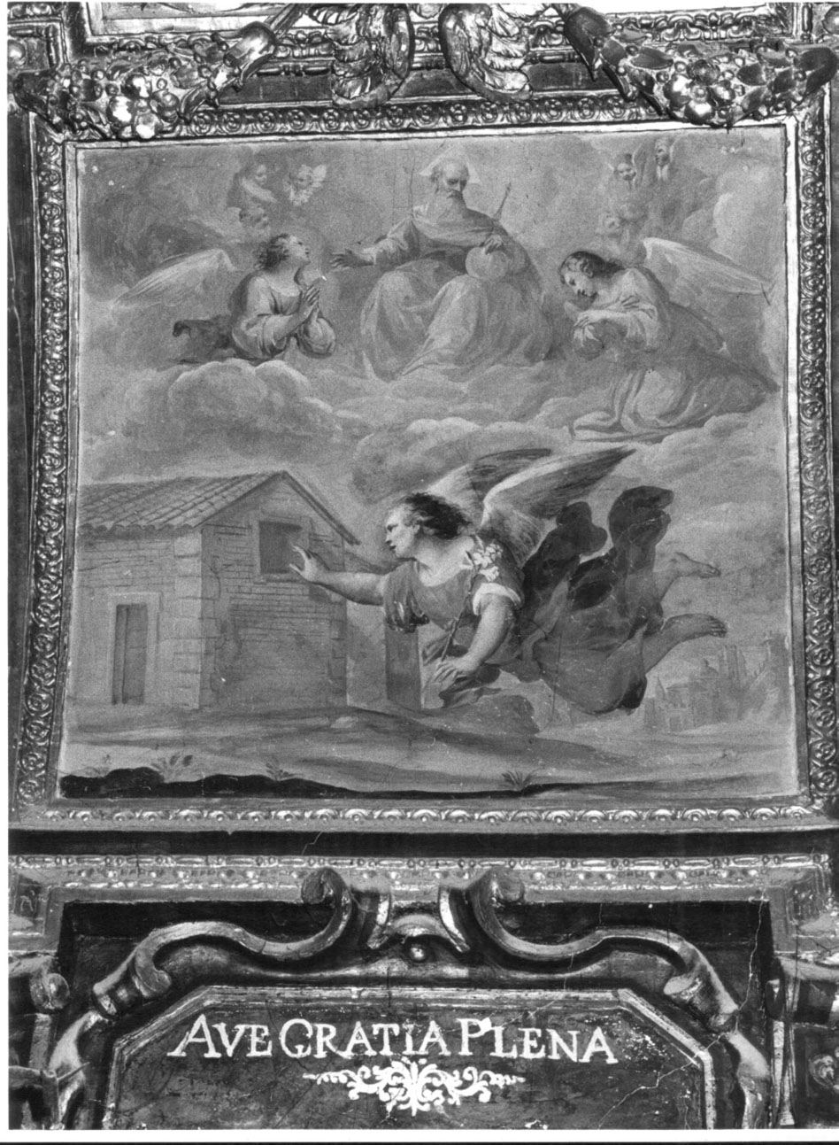 angelo annunciante (dipinto, ciclo) di Allegrini Francesco (terzo quarto sec. XVII)
