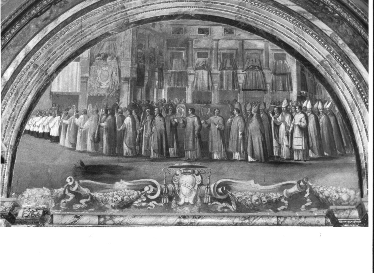 traslazione di San Giovanni da Lodi (dipinto, ciclo) di Allegrini Francesco (terzo quarto sec. XVII)