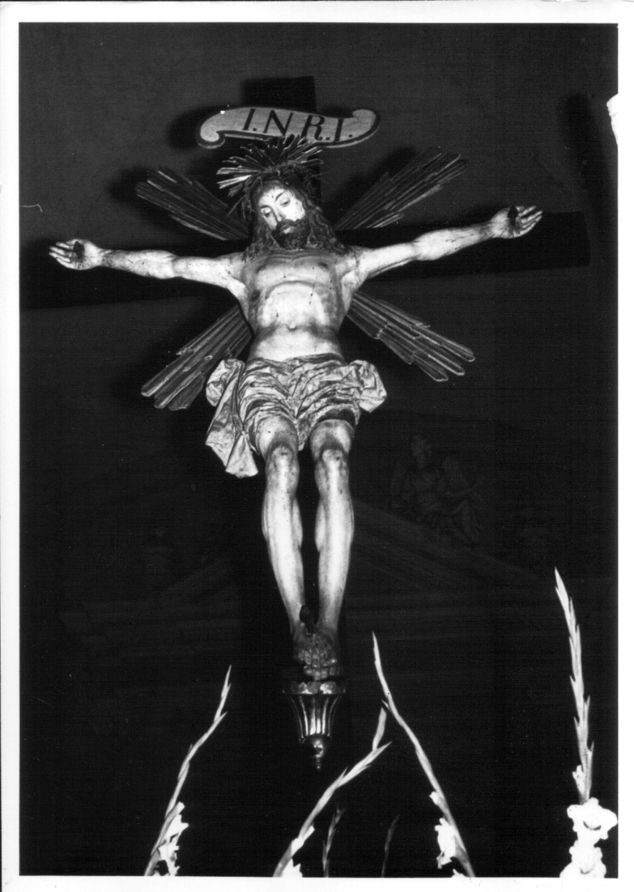 Cristo crocifisso (crocifisso, opera isolata) - bottega Italia centrale (sec. XVII)