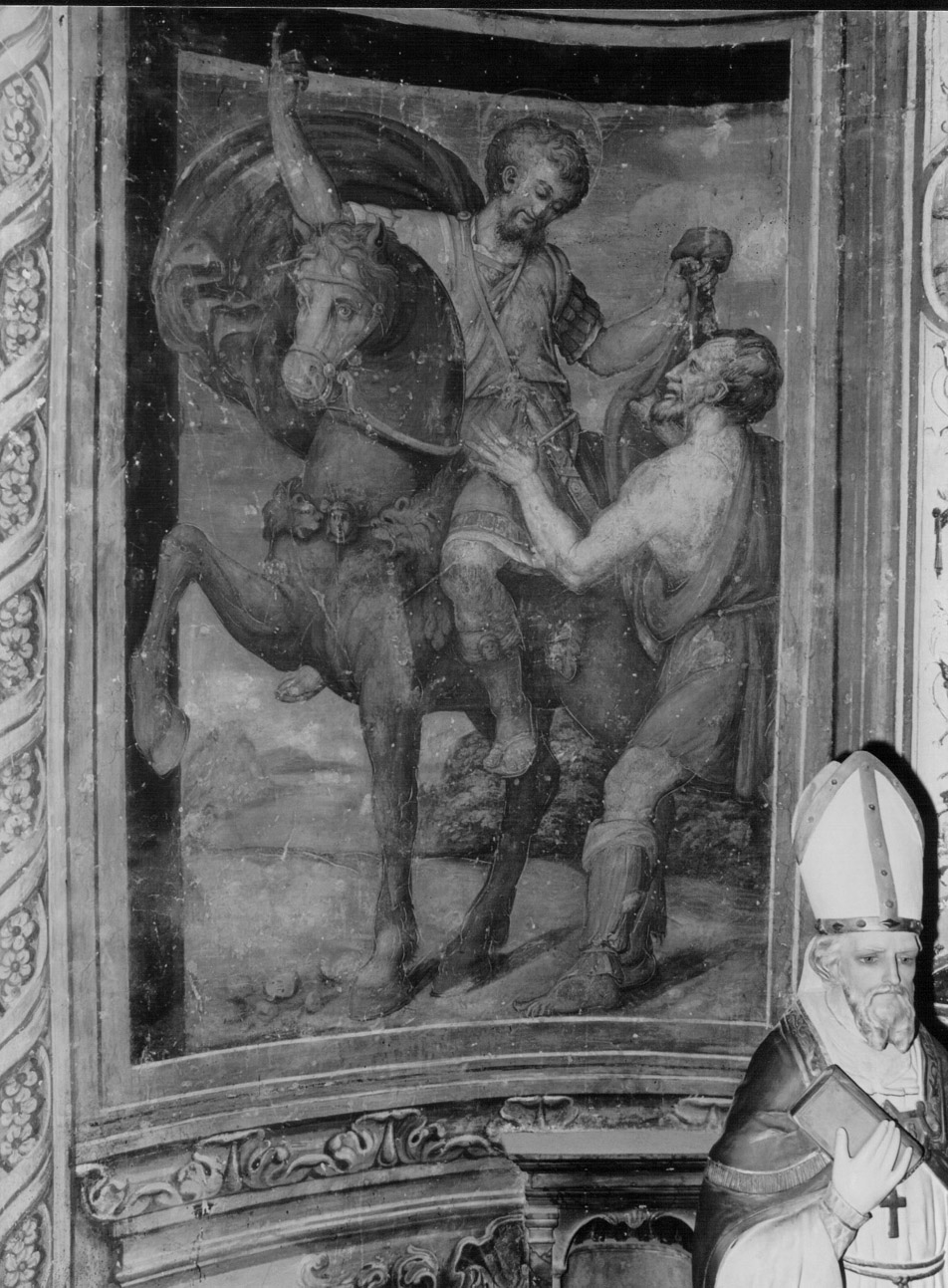San Martino dona parte del mantello al povero (dipinto, complesso decorativo) di Zuccari Federico (attribuito) (seconda metà sec. XVI)