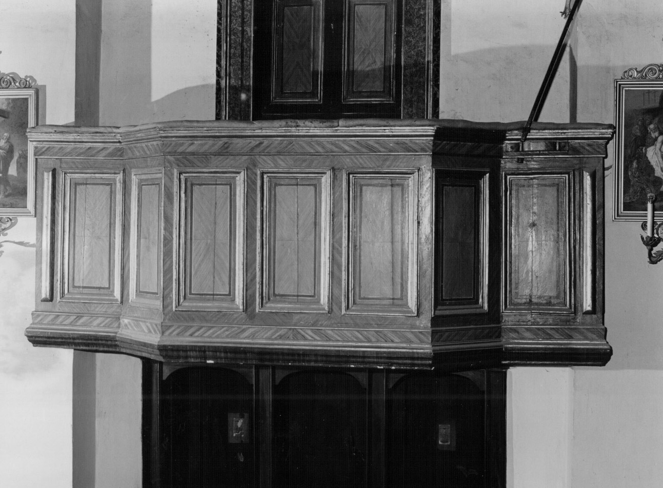 pulpito, opera isolata - bottega eugubina (seconda metà sec. XVIII)