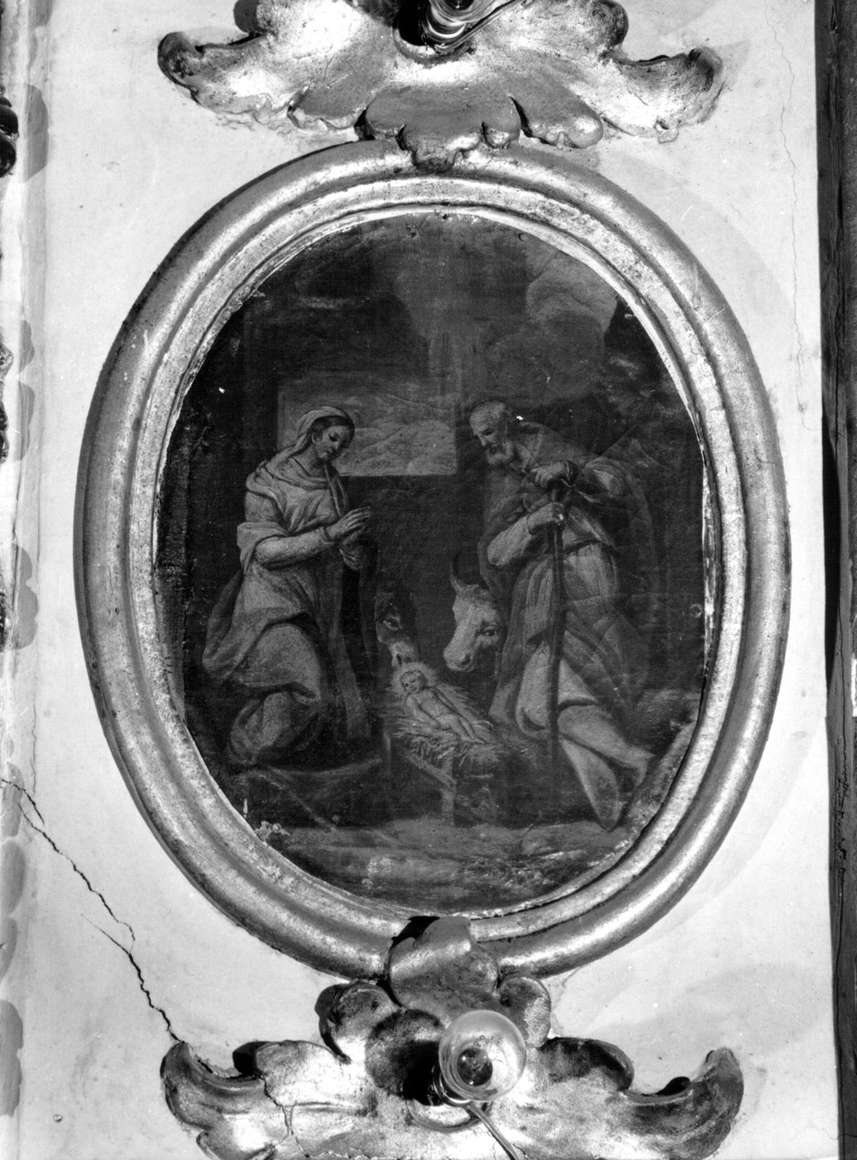 natività di Gesù (dipinto, complesso decorativo) di Reposati Giuseppe (terzo quarto sec. XVIII)