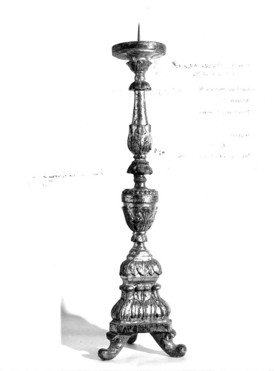 candeliere d'altare, serie - bottega eugubina (sec. XVIII)