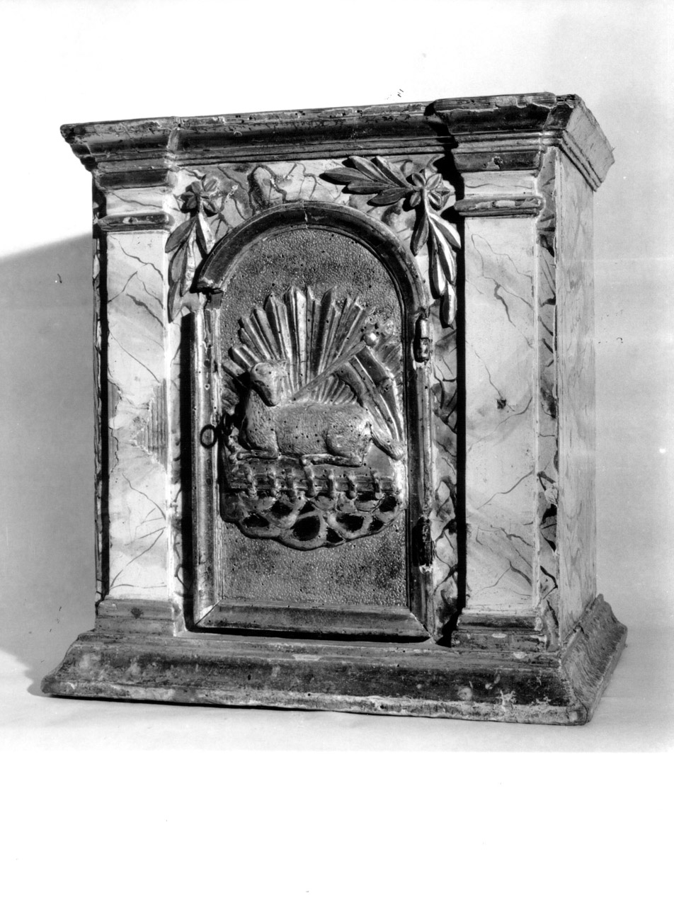 Agnus Dei (tabernacolo, opera isolata) - bottega eugubina (sec. XVIII)