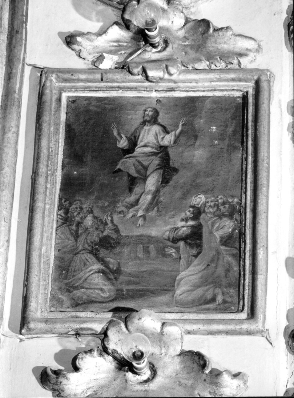 ascensione di Cristo (dipinto, complesso decorativo) di Reposati Giuseppe (terzo quarto sec. XVIII)