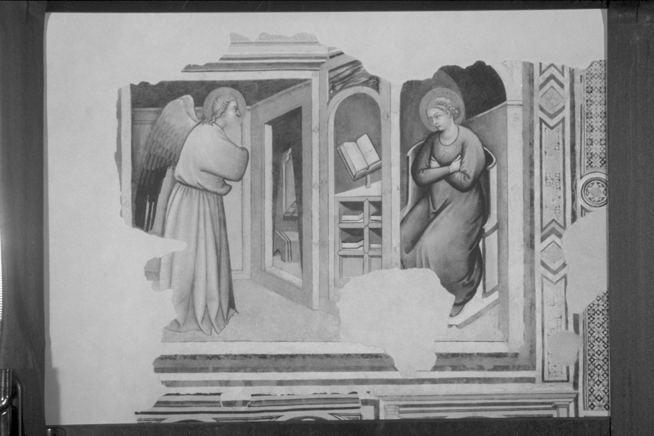Annunciazione (dipinto, complesso decorativo) - ambito eugubino (seconda metà sec. XIV)