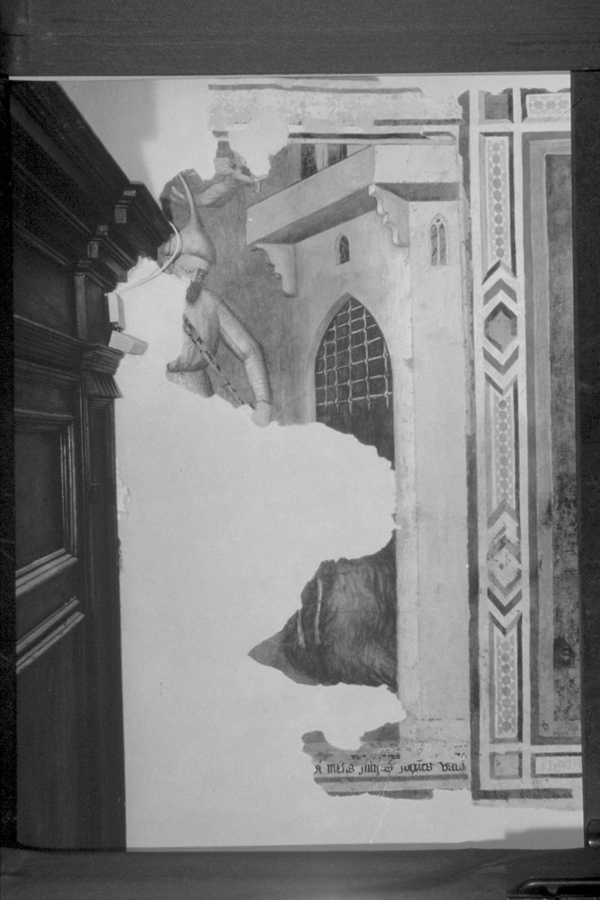 San Michele Arcangelo combatte il drago (dipinto, complesso decorativo) di Nelli Ottaviano (scuola) (prima metà sec. XV)