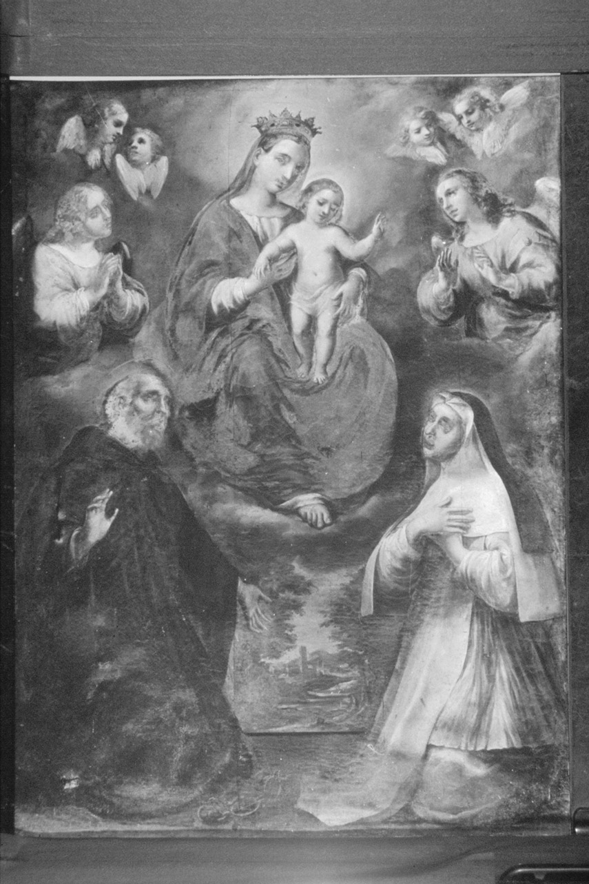 Madonna del Prato, Madonna con Bambino, San Leonardo, Beata Gennara e angeli (dipinto, elemento d'insieme) - ambito eugubino (terzo quarto sec. XVII)