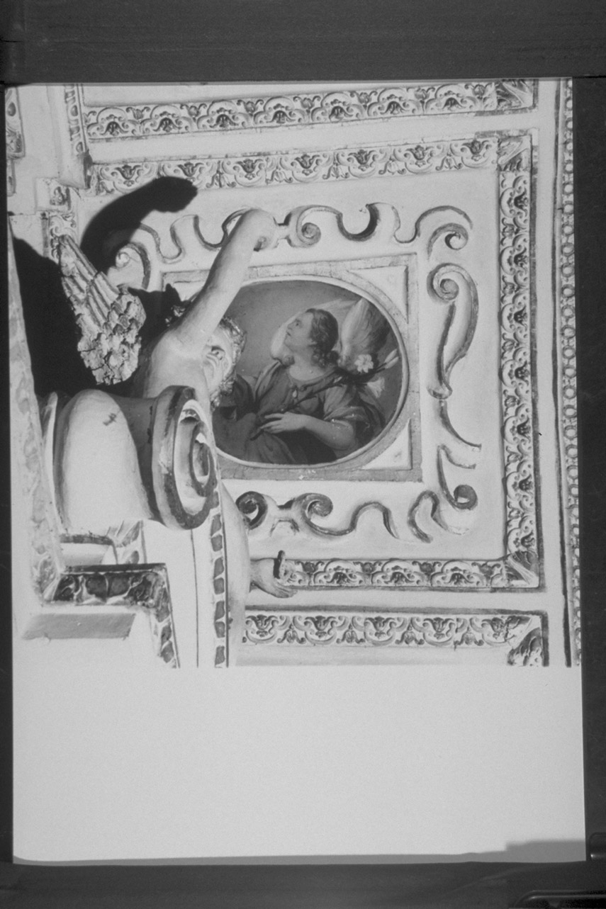 angelo annunciante (dipinto, elemento d'insieme) - ambito eugubino (sec. XVII)