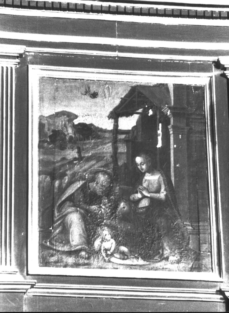presepio (dipinto, elemento d'insieme) di Nucci Benedetto (attribuito), Baldinacci Pietro Paolo (attribuito) (metà sec. XVI)