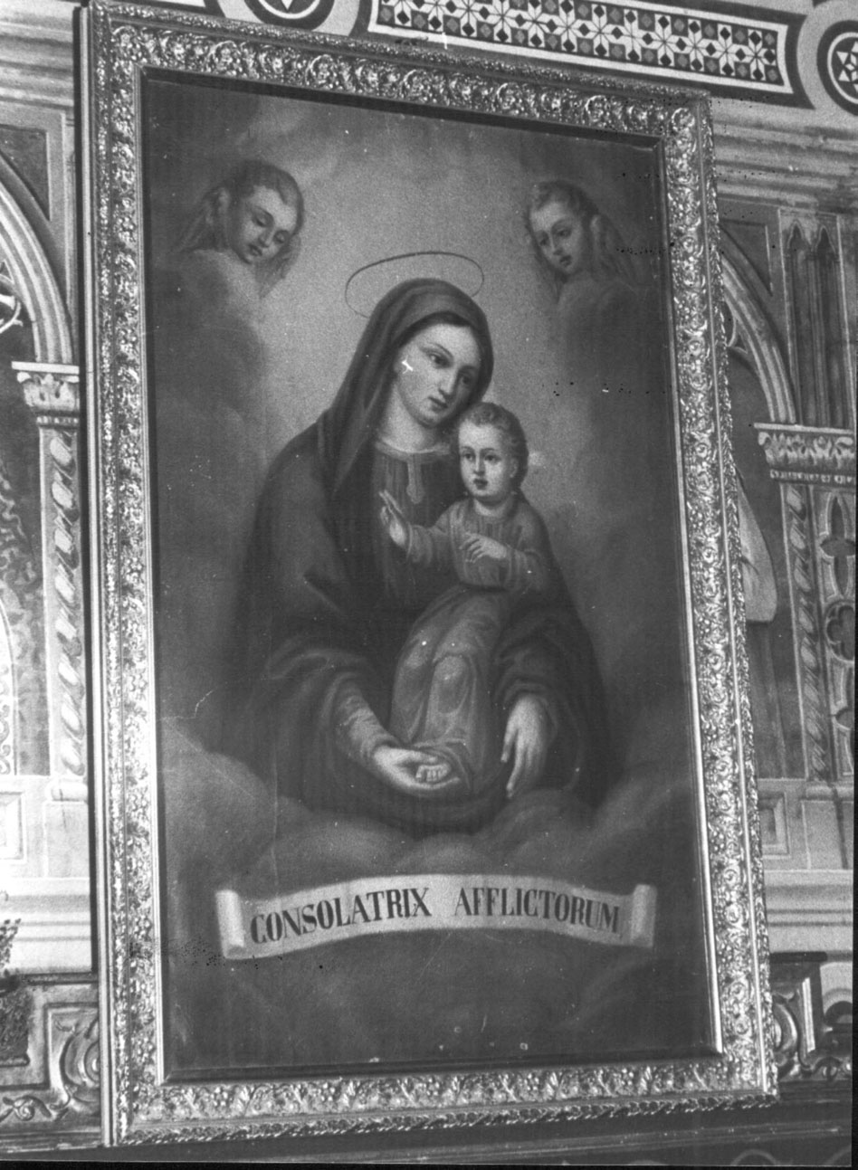 Madonna consolatrice, Madonna con Bambino in gloria (dipinto, opera isolata) - ambito Italia centrale (seconda metà sec. XIX)