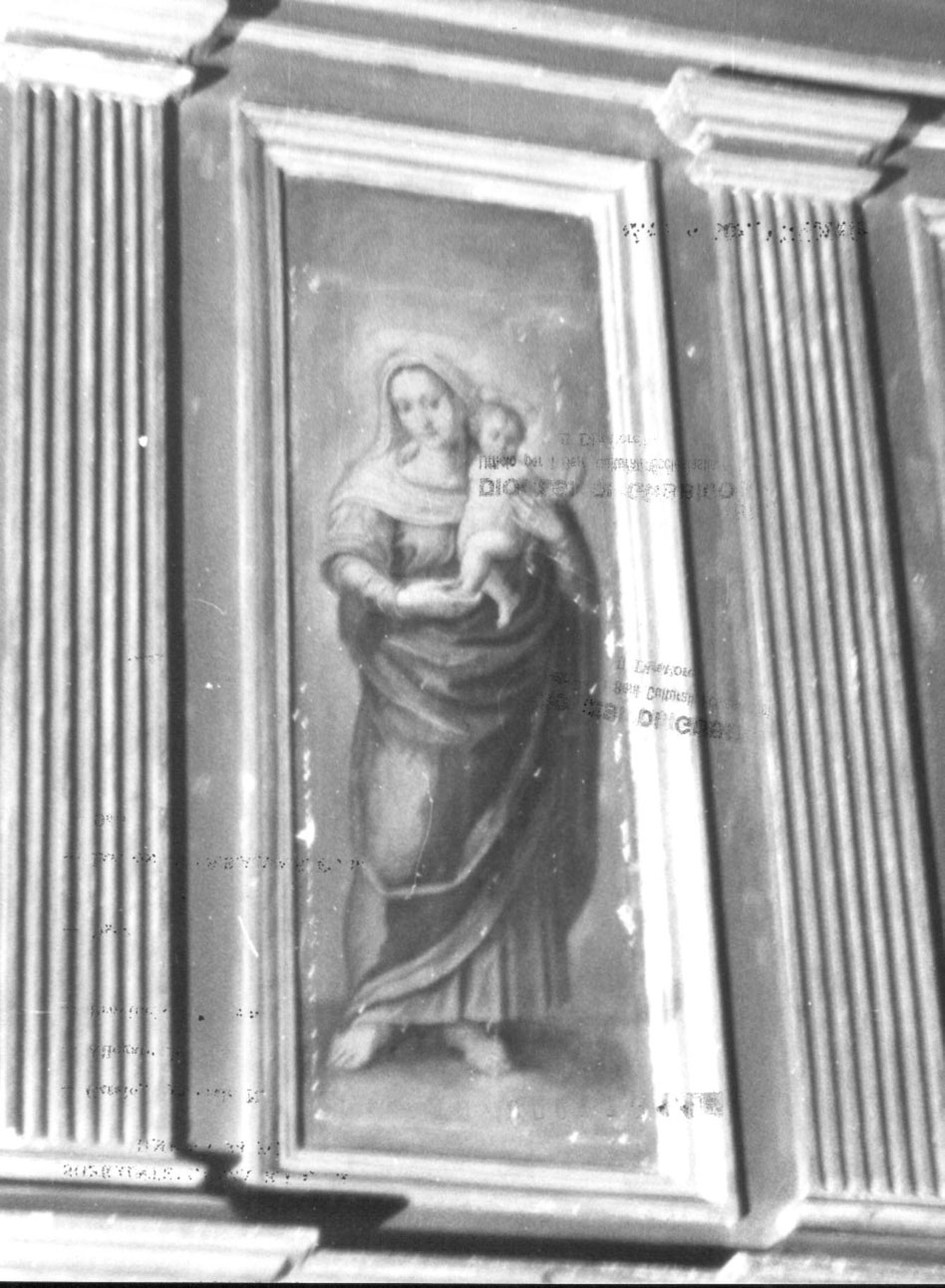 Madonna con Bambino (dipinto, elemento d'insieme) di Nucci Benedetto, Baldinacci Pietro Paolo (metà sec. XVI)
