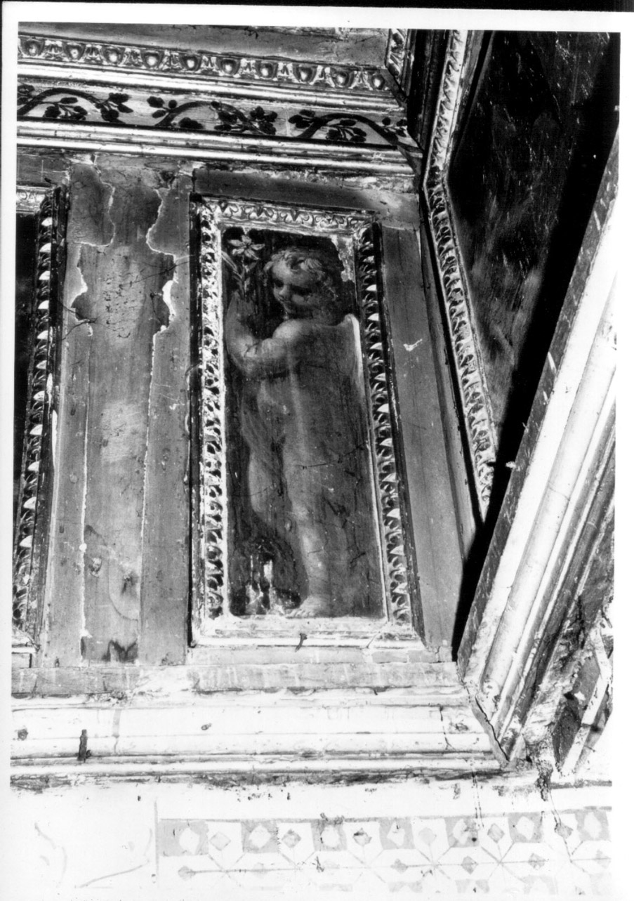 angelo con giglio (dipinto, pendant) di Damiani Felice (e aiuti) (inizio sec. XVII)