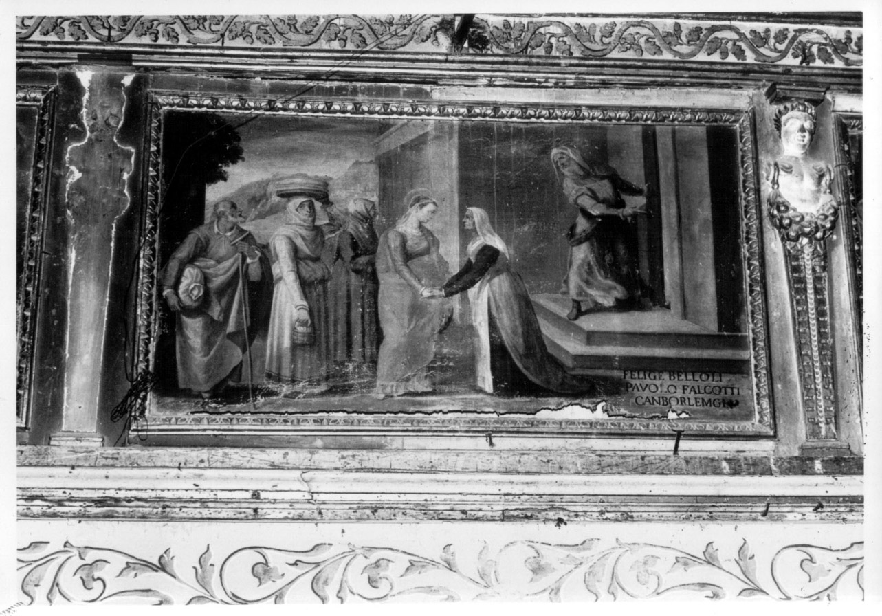 visitazione (dipinto, elemento d'insieme) di Damiani Felice (e aiuti) (primo quarto sec. XVII)