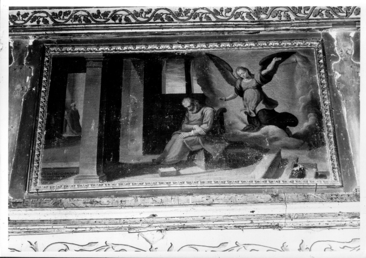 sogno di San Giuseppe (dipinto, elemento d'insieme) di Damiani Felice (e aiuti) (inizio sec. XVII)