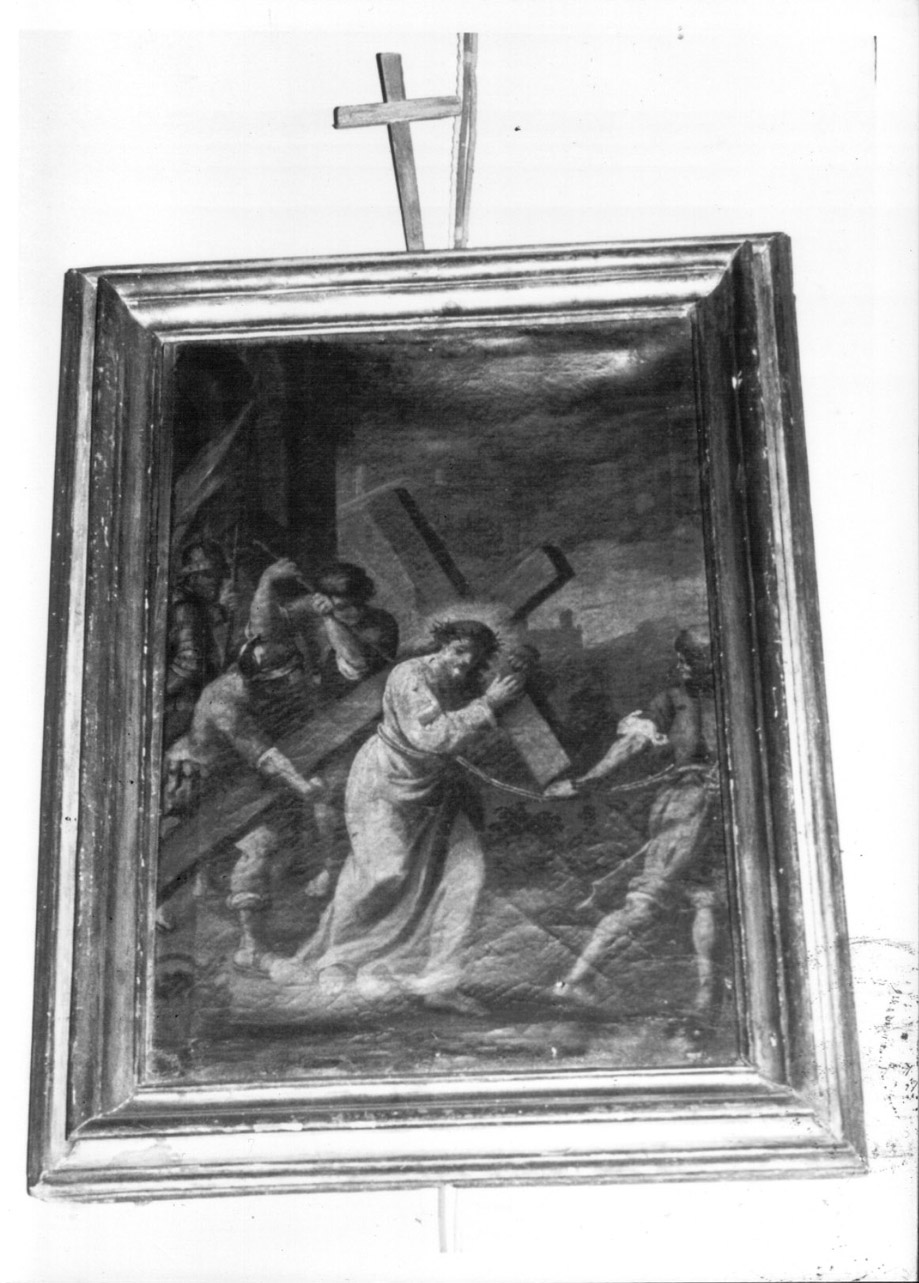 stazione II: Gesù caricato della croce (Via Crucis, elemento d'insieme) di Bertuzzi Nicola detto Anconitano (attribuito) (seconda metà sec. XVIII)