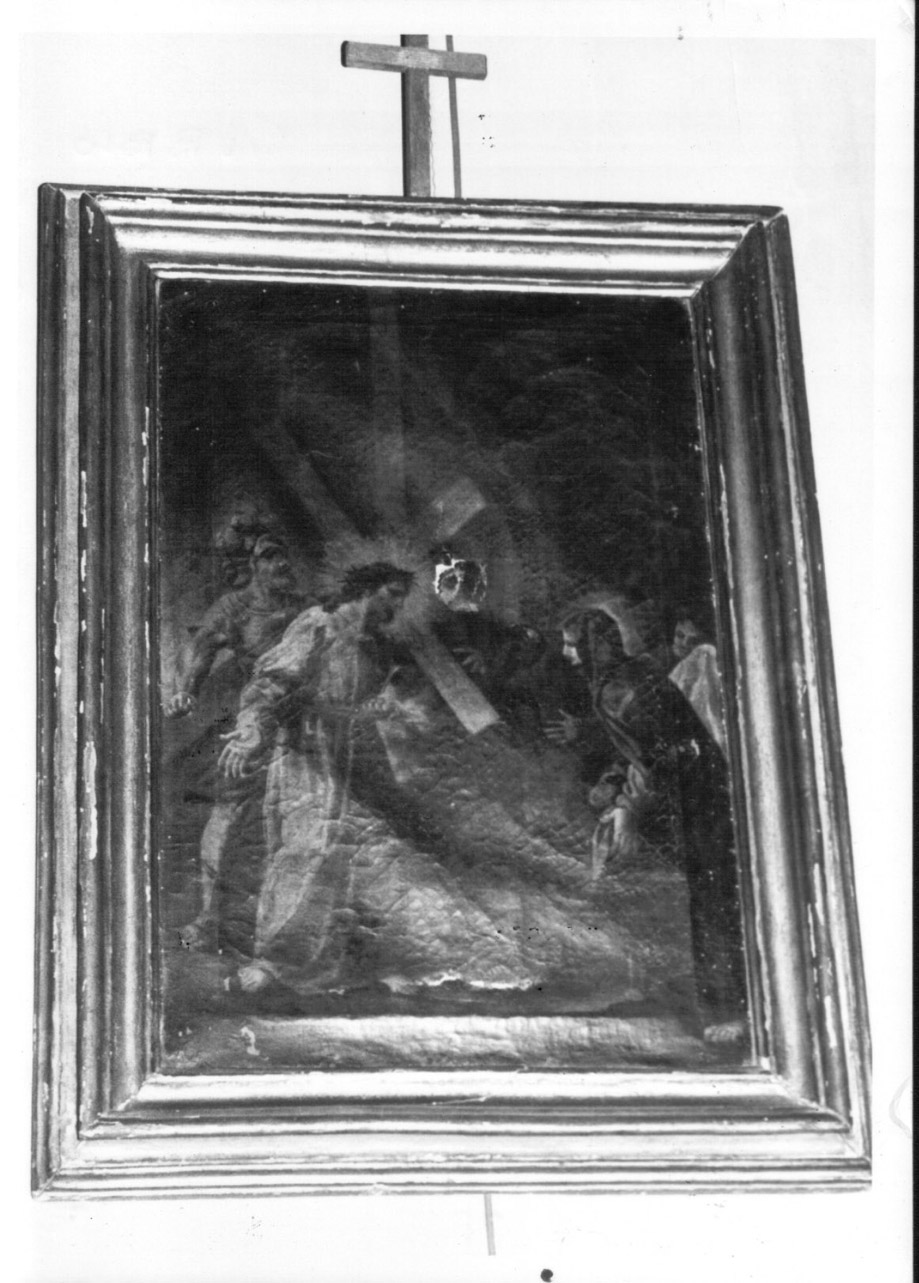 stazione IV: Gesù incontra la Madonna (Via Crucis, elemento d'insieme) di Bertuzzi Nicola detto Anconitano (attribuito) (seconda metà sec. XVIII)